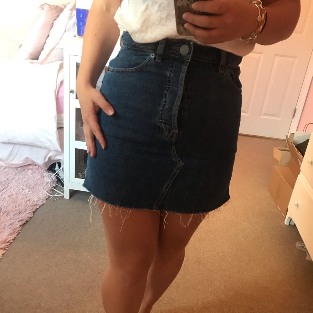 ASOS Denim Skirt in Washed Blue